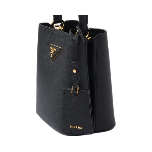 Small Saffiano Leather Prada Panier Bag
