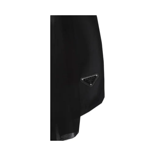 Logo Plaque Long Sleeved Pleated Playsuit