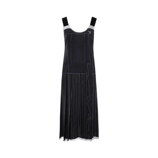 Logo Printed Unlined Midi Dress