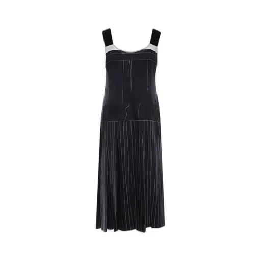 Logo Printed Unlined Midi Dress