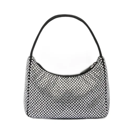 Re-Edition Mini Satin Bag With Crystals