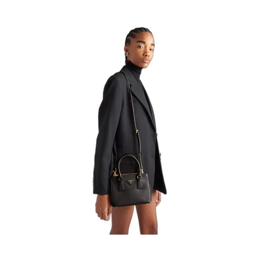 Galleria Saffiano Leather Mini Logo Handbag
