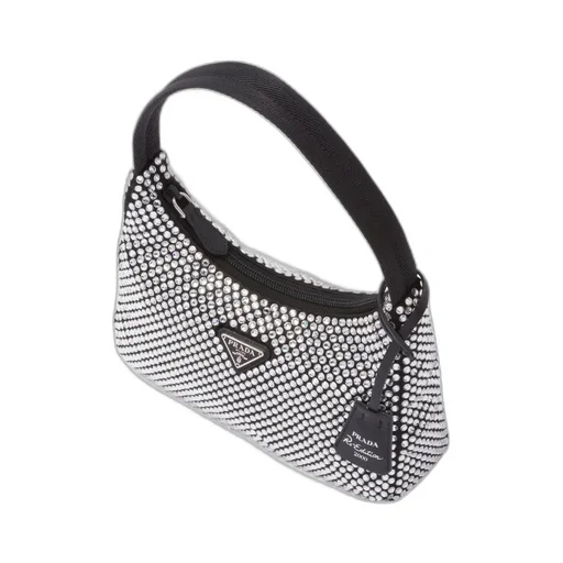 Re-Edition Mini Satin Bag With Crystals
