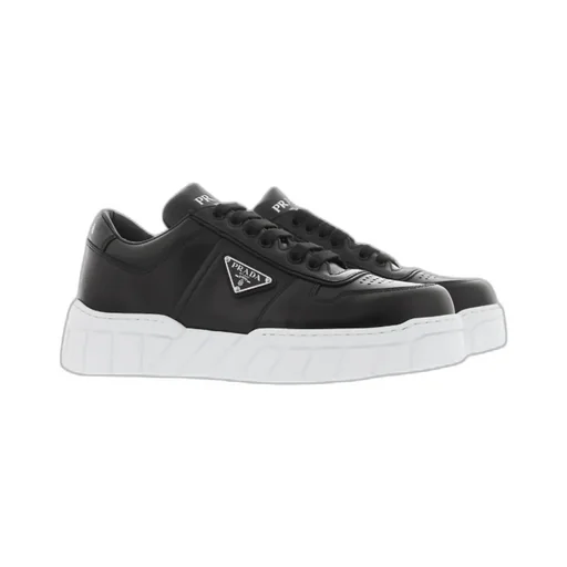 Logo-Plaque Lace-Up Sneakers