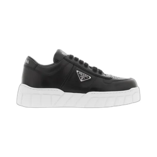Logo-Plaque Lace-Up Sneakers