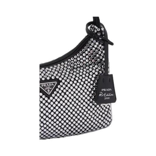 Re-Edition Mini Satin Bag With Crystals