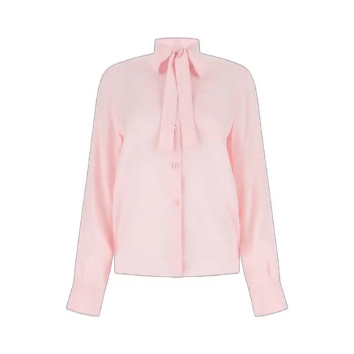 Buttoned Tie Long-Sleeved Shirt