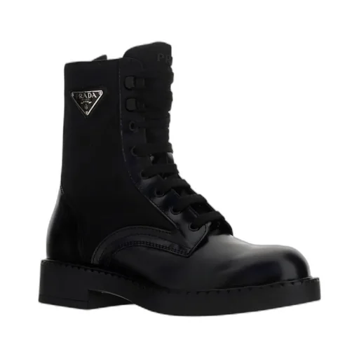 Lace-Up Leather Combat Boots