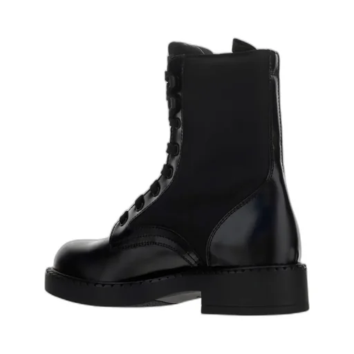 Lace-Up Leather Combat Boots