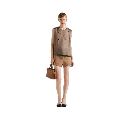 Buckle Small Leather Handbag With Double Belt
