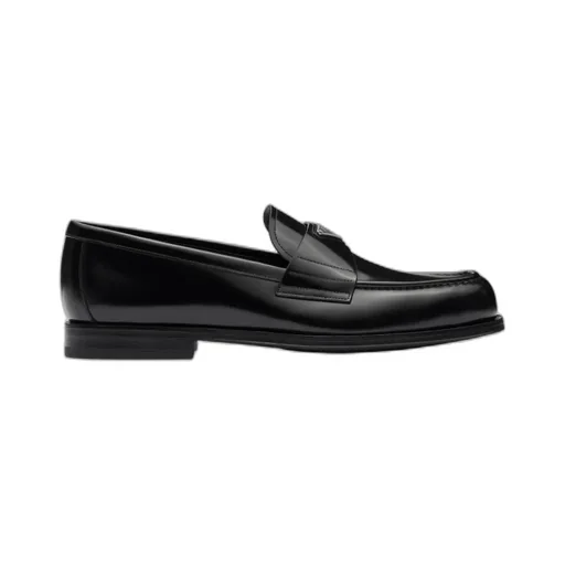 Logo Plaque Almond-Toe Loafers