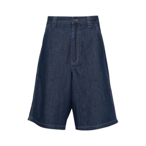 Triangle-Logo Denim Shorts