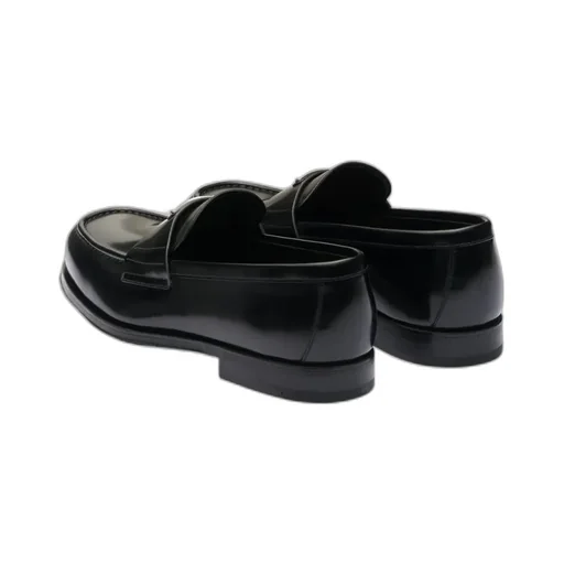 Logo Plaque Almond-Toe Loafers