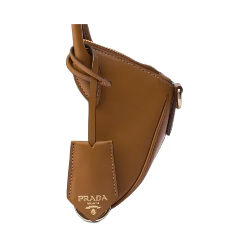 Logo Plaque Zipped Small Tote Bag