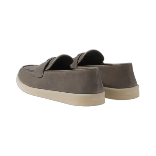 Triangle-Logo Slip On Loafers