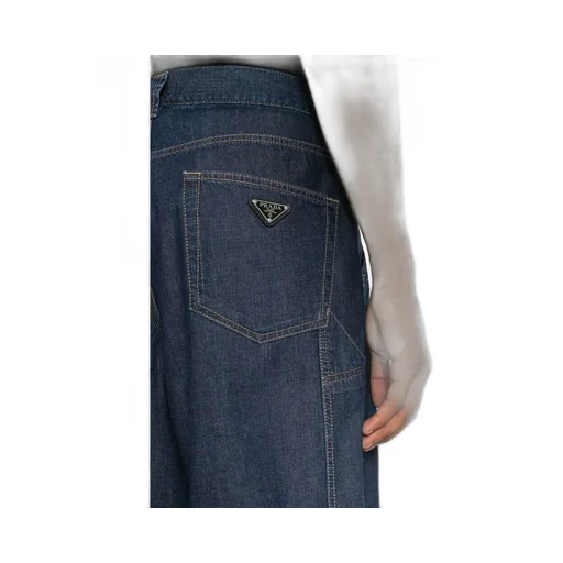 Triangle-Logo Denim Shorts