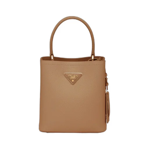 Small Saffiano Leather Prada Panier Bag