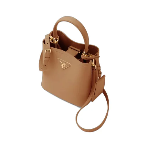Small Saffiano Leather Prada Panier Bag