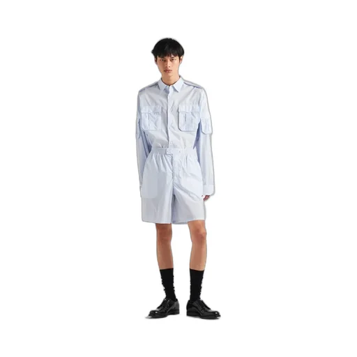 Striped Knee-Length Deck Shorts