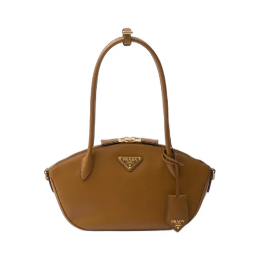 Logo Plaque Zipped Small Tote Bag