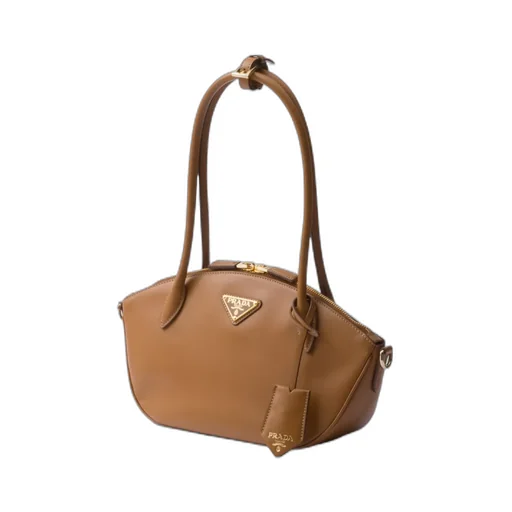 Logo Plaque Zipped Small Tote Bag
