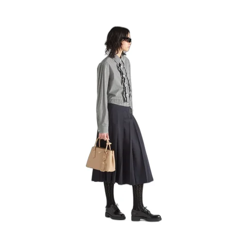 Logo Detailed Top Handle Tote Bag