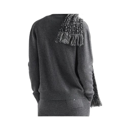 Logo Embroidered Full-Zipped Knit Cardigan