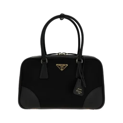 Triangle-Logo Zipped Tote Bag