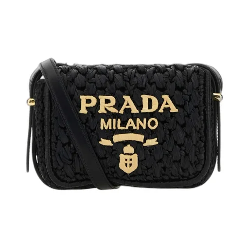 Foldover Top Woven Shoulder Bag