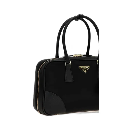 Triangle-Logo Zipped Tote Bag