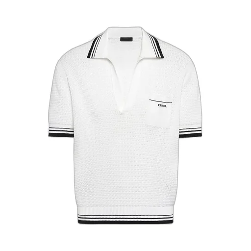 Logo Embroidered Knitted Polo Shirt