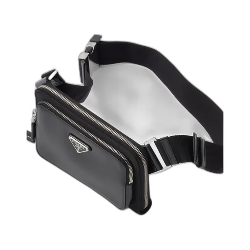 Enamel Triangle Logo Shoulder Bag