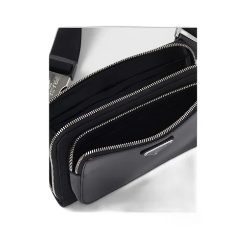 Enamel Triangle Logo Shoulder Bag