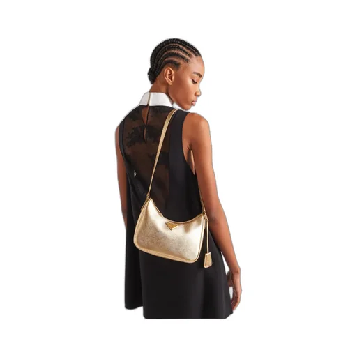 Logo Plaque Zipped Shoulder Bag