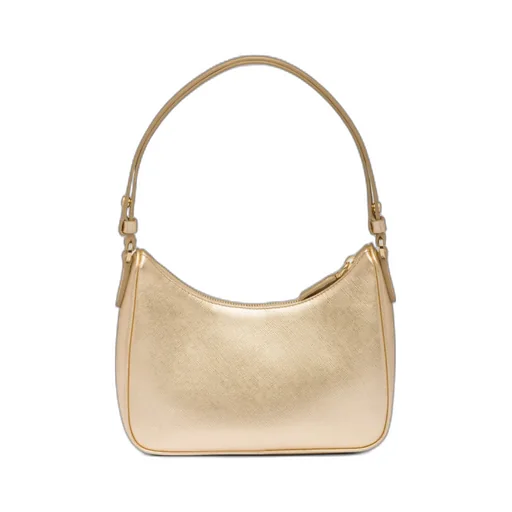 Logo Plaque Zipped Shoulder Bag