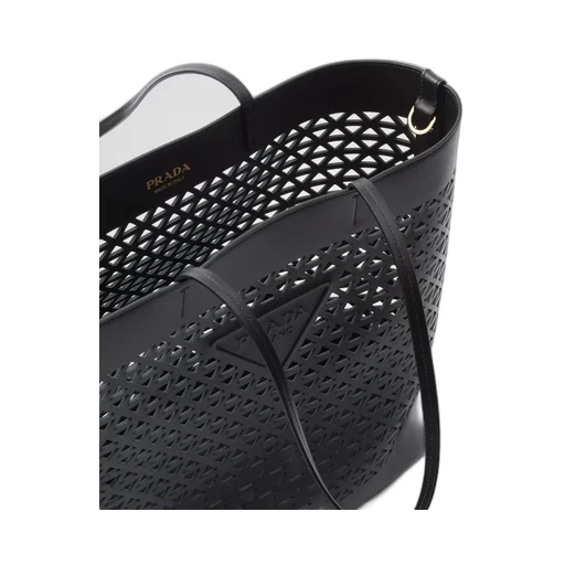 Large Perforated Leather Tote Bag