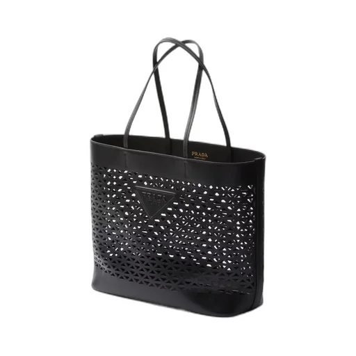 Large Perforated Leather Tote Bag