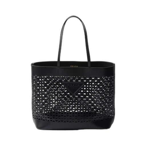 Large Perforated Leather Tote Bag