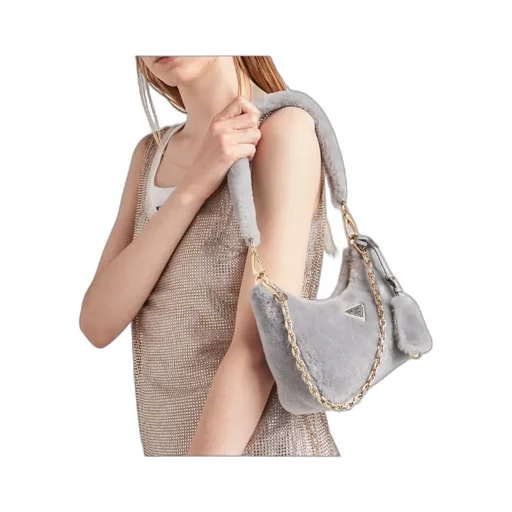 Logo Plaque Zipped Shoulder Bag