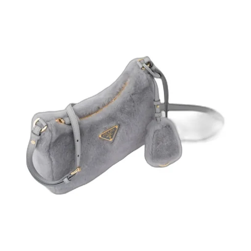 Logo Plaque Zipped Shoulder Bag