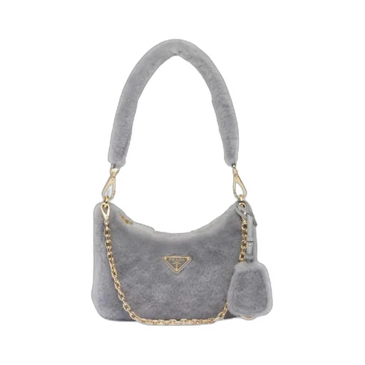 Logo Plaque Zipped Shoulder Bag