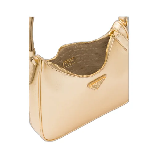 Logo Plaque Zipped Shoulder Bag