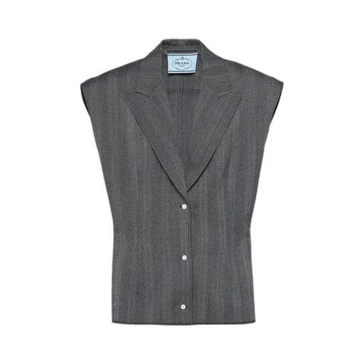 Striped Pattern Belted Vest