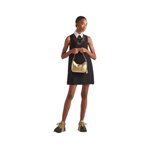 Logo Plaque Zipped Shoulder Bag