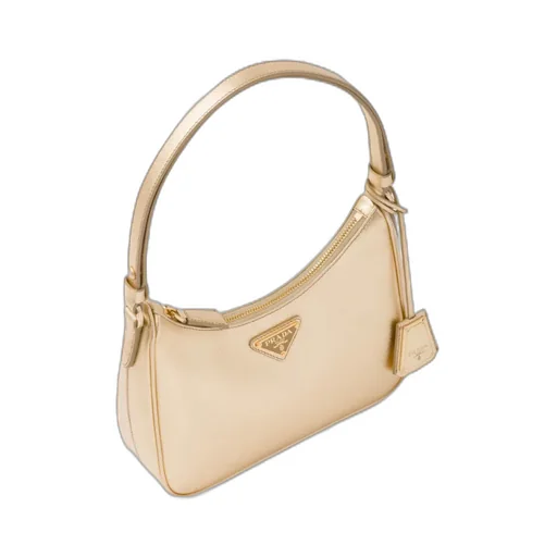 Logo Plaque Zipped Shoulder Bag
