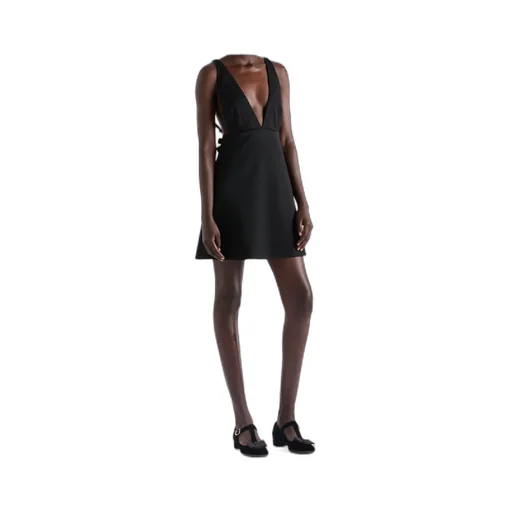 V-Neck Embellished Sleeveless Mini Dress