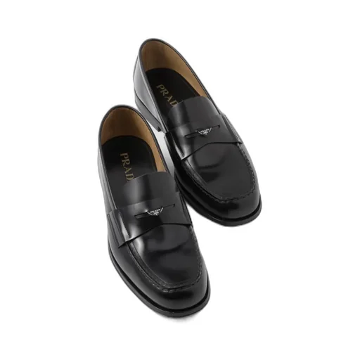 Logo-Triangle Slip-On Penny Loafers