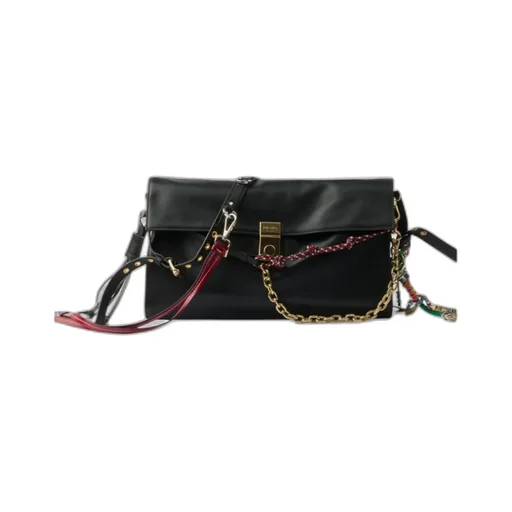 Large Soft Sound Tassel Detailed Shoulder Bag