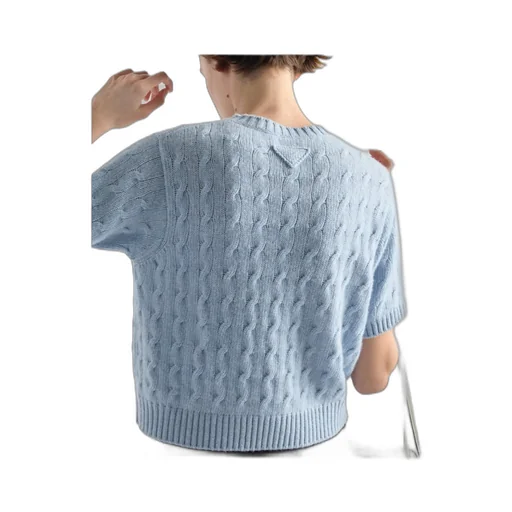 Short-Sleeved Crew Neck Sweater