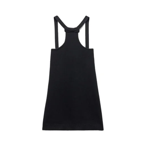 Bow Detailed Low Back Mini Dress